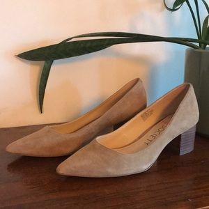 Sole Society Andorra Block Heel Suede Pumps